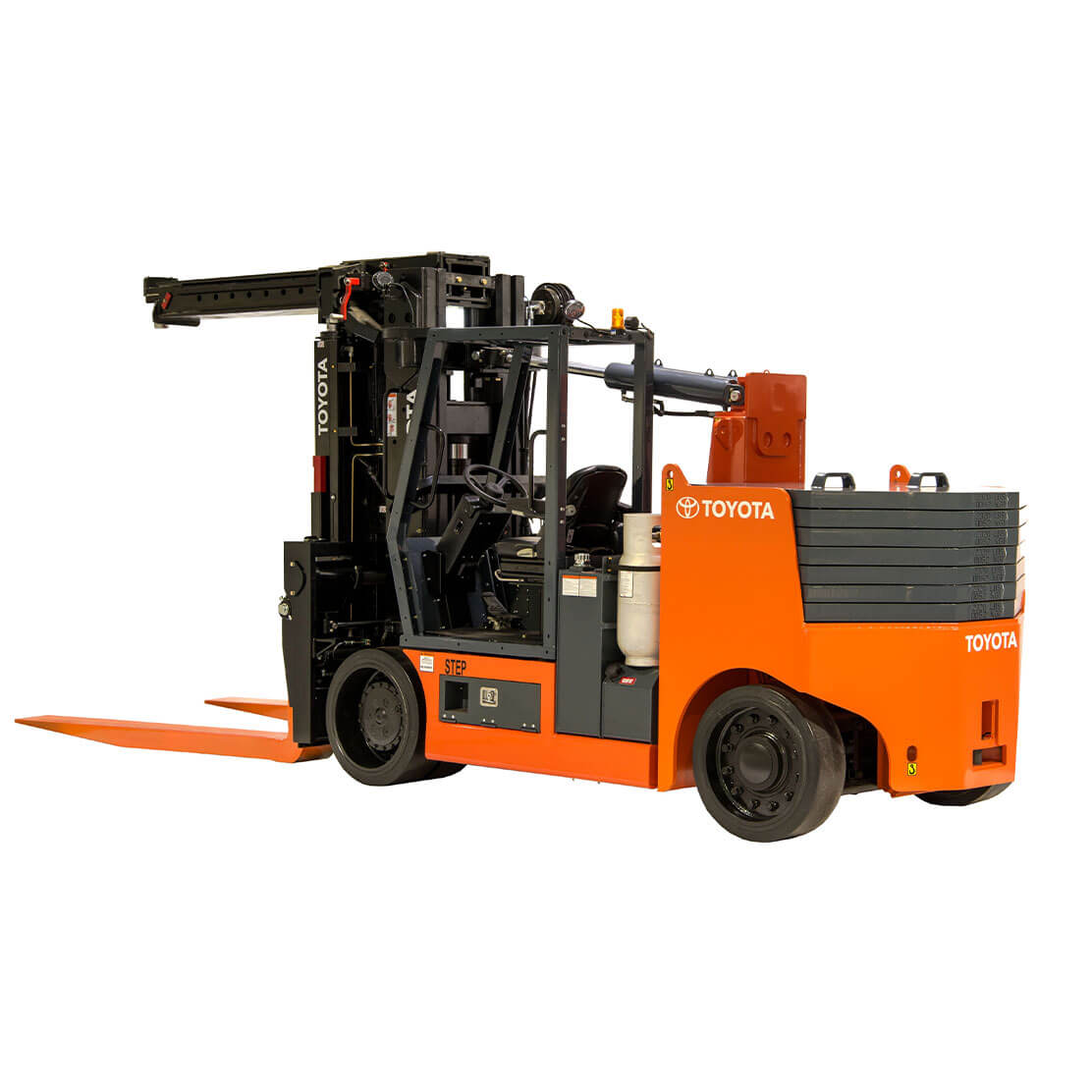 High-Capacity Adjustable Wheelbase Forklift