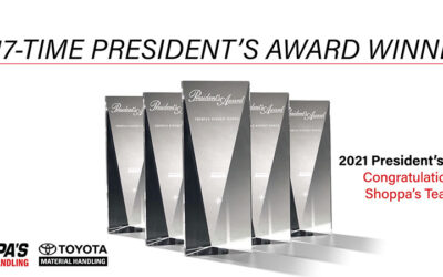 Toyota Material Handling Honors Shoppa’s Material Handling with President’s Award
