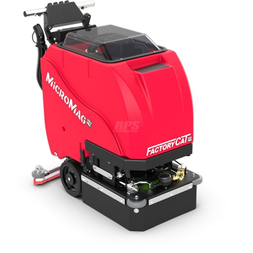 Factorycat Micromag Walk Behind Scrubber - Pilot v2 Battery Micro Ride-On Floor Scrubber - Shoppa's Material Handling