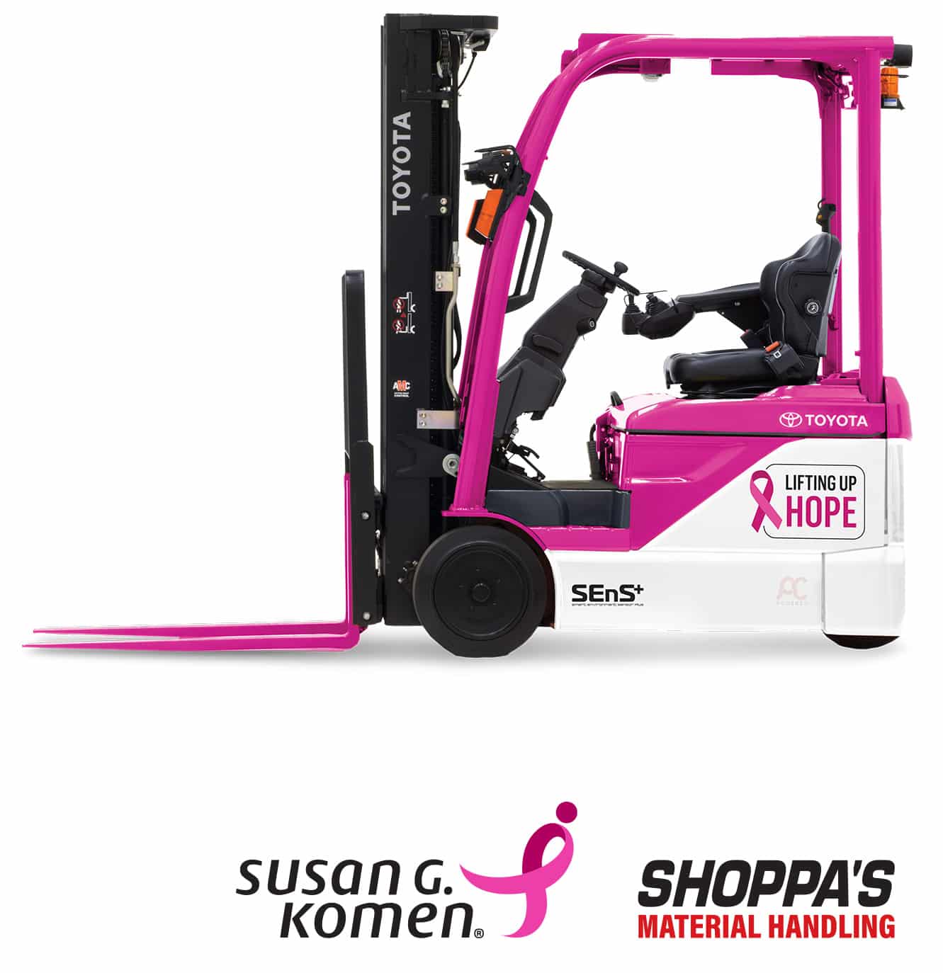 Pink Forklift - Pink Forklift - Shoppa's Material Handling