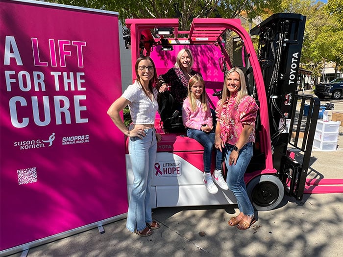 Pink Toyota Forklift