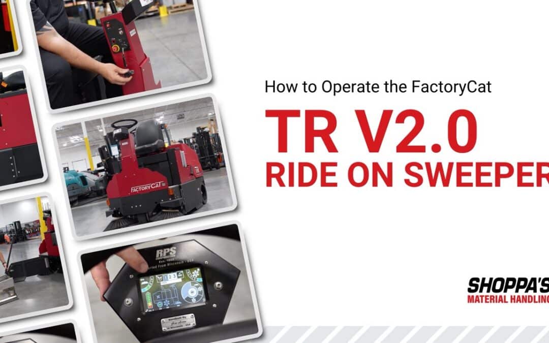 Tr V.20 Ride On Sweeper - How to Operate the FactoryCat TR Ride-On Floor Sweeper  - Shoppa's Material Handling