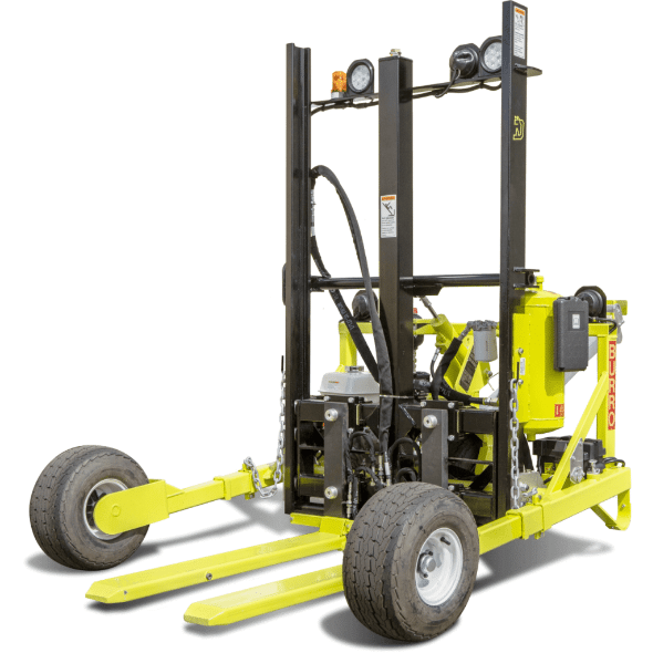 Burro forklift with adjustable reach forks, 3,000 lb. capacity
