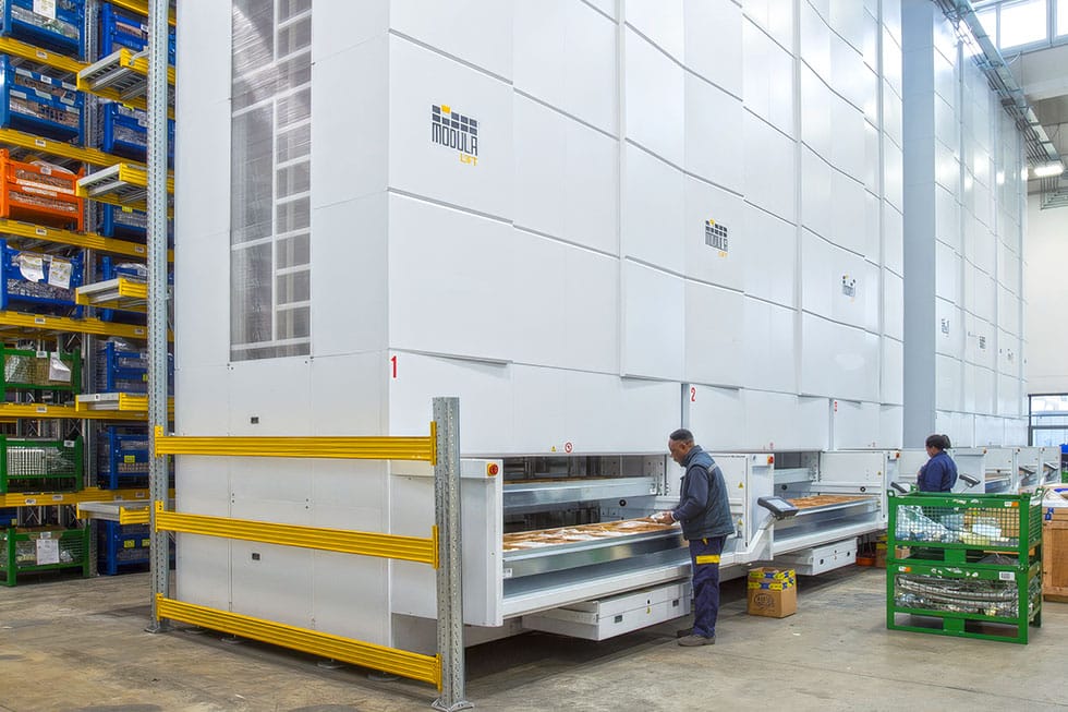 Modula Lift in Warehouse