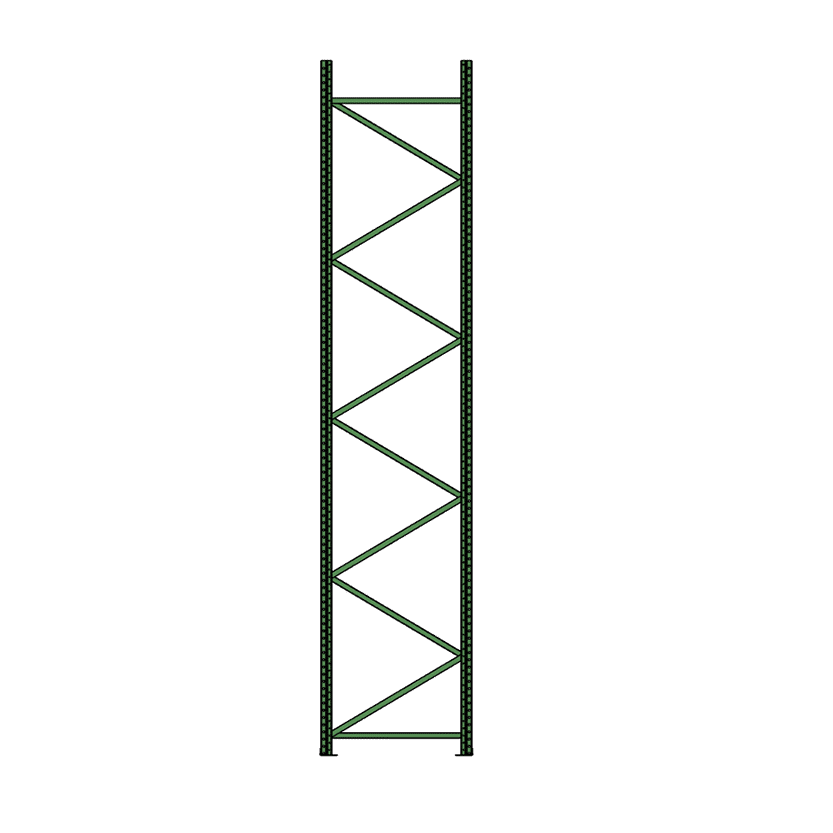 UPRIGHT 192 X 36 X 3 TEARDROP 14GA GRN - KING - Image 2