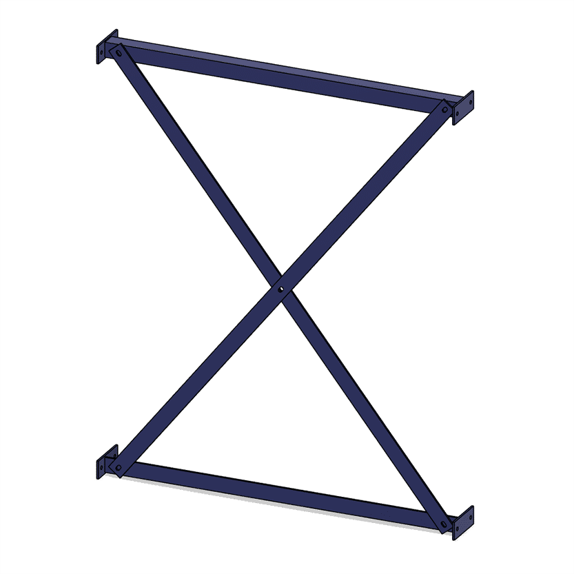 CANTILEVER 60" DIAGONAL X BRACE W/HDW